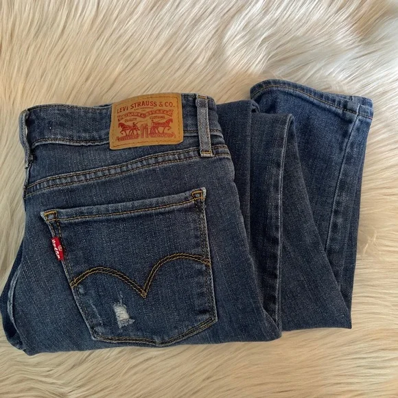 ❤️Levi’s❤️ Distressed Medium Wash Jeans Size 27 - Picture 8 of 13